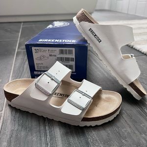 Like New Birkenstock White Arizonas